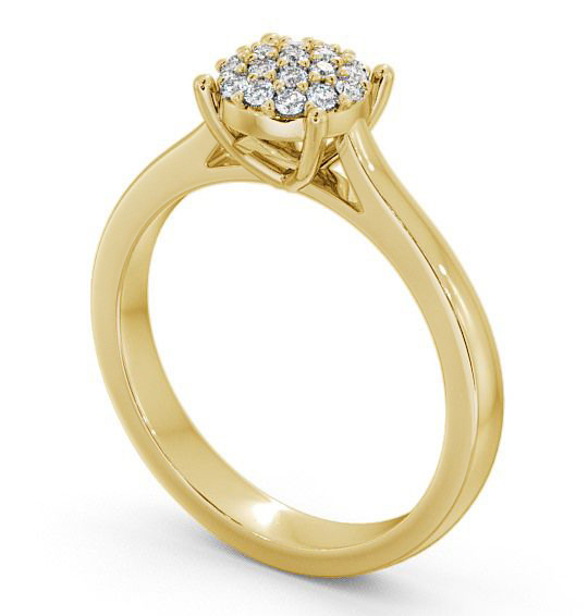 Cluster Diamond Illusion Design Ring 18K Yellow Gold CL11_YG_THUMB1