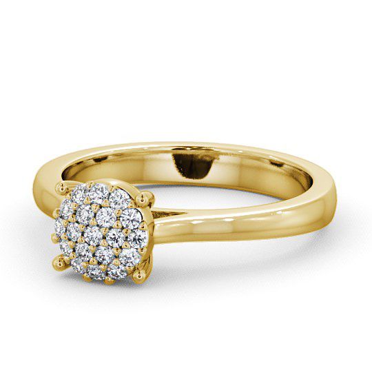 Cluster Diamond Illusion Design Ring 18K Yellow Gold CL11_YG_THUMB2 