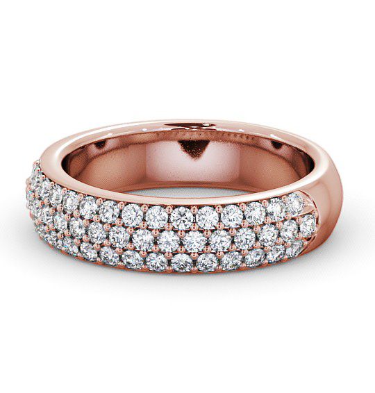  Pave Half Eternity Diamond Ring 18K Rose Gold - Deveral CL12_RG_THUMB2 