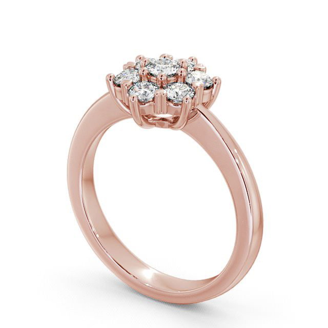 Cluster Diamond Ring 9K Rose Gold - Lavant CL13_RG_SIDE
