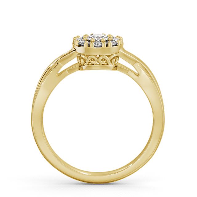 Cluster Diamond Ring 18K Yellow Gold - Ratho CL14_YG_UP