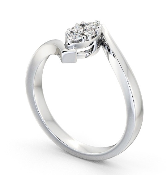 Cluster Diamond Marquise Design Ring 9K White Gold CL15_WG_THUMB1 