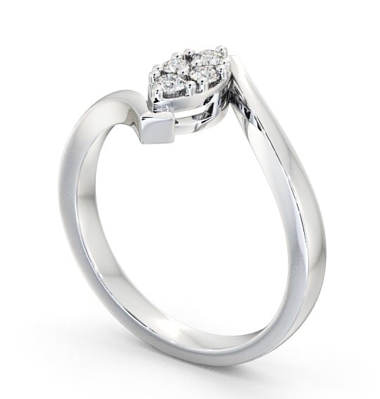 Cluster Diamond Marquise Design Ring 9K White Gold CL15_WG_THUMB1