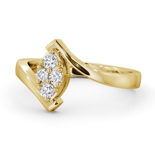 Cluster Diamond Marquise Design Ring 18K Yellow Gold CL15_YG_THUMB2 