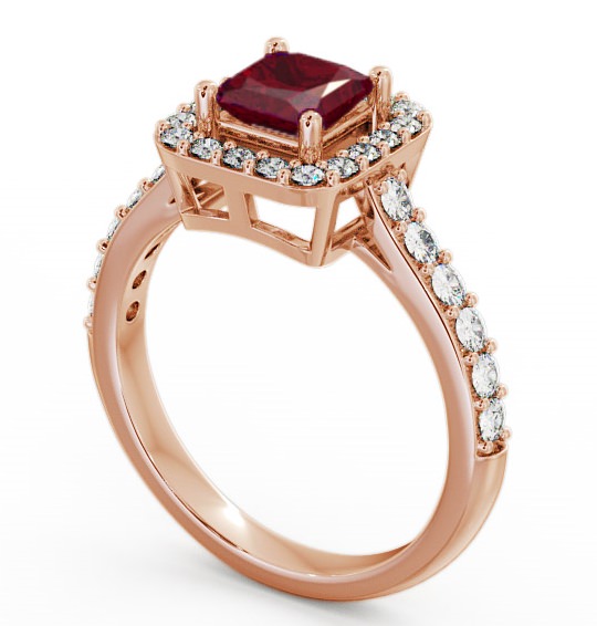 Halo Ruby and Diamond 1.17ct Ring 9K Rose Gold CL16GEM_RG_RU_THUMB1