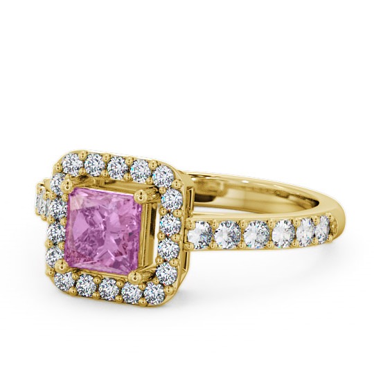  Halo Pink Sapphire and Diamond 1.17ct Ring 18K Yellow Gold - Valency CL16GEM_YG_PS_THUMB2 