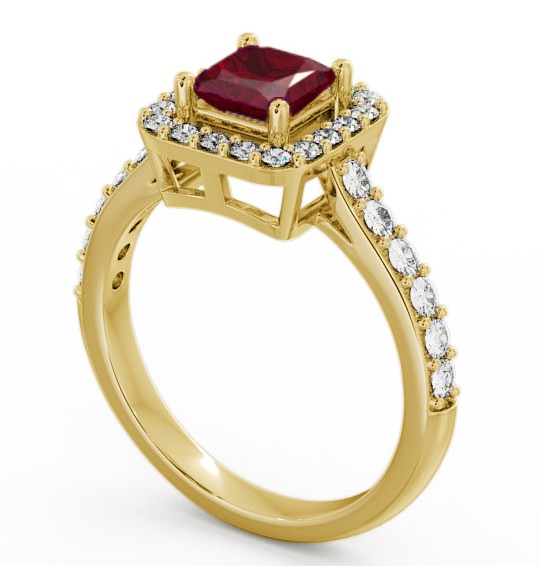 Halo Ruby and Diamond 1.17ct Ring 18K Yellow Gold CL16GEM_YG_RU_THUMB1