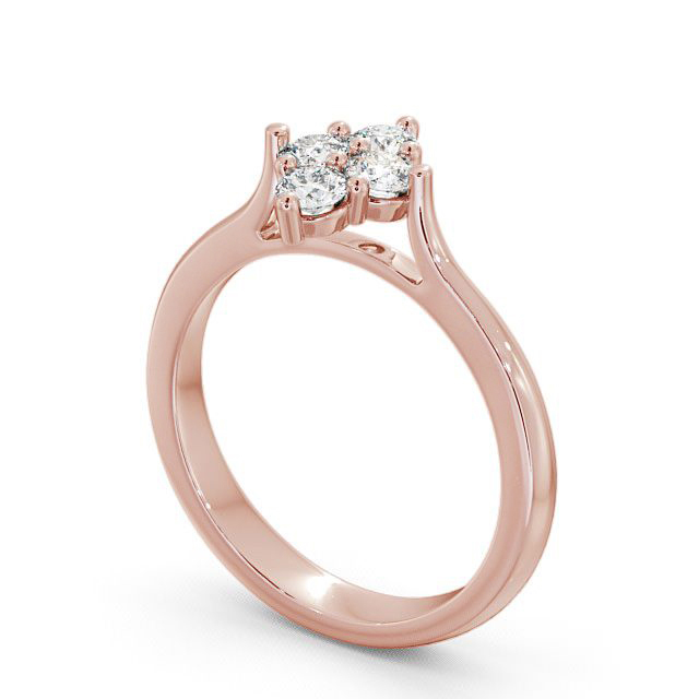 Cluster Round Diamond Ring 18K Rose Gold - Aberargie CL17_RG_SIDE