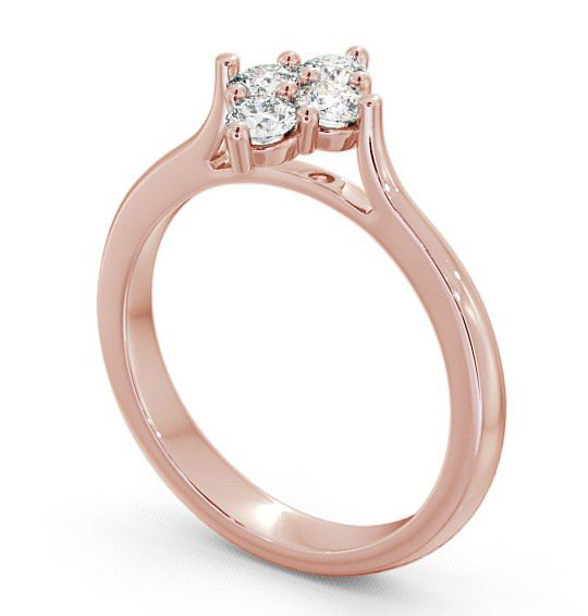 Cluster Round Diamond Marquise Design Ring 9K Rose Gold CL17_RG_THUMB1