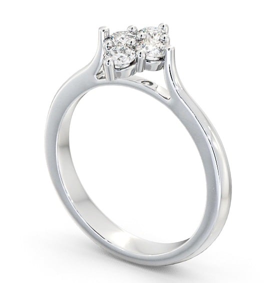 Cluster Round Diamond Marquise Design Ring Platinum CL17_WG_THUMB1