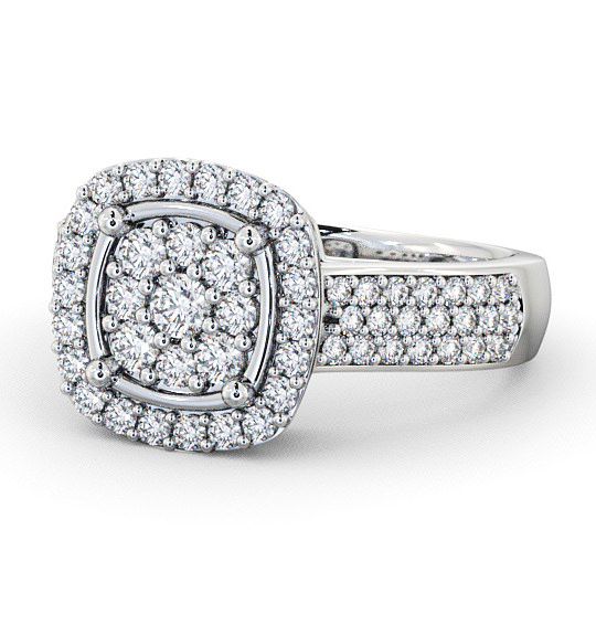 Maghera Cluster Ring Round Diamond 0.75ct Pave CL18_WG_THUMB2 