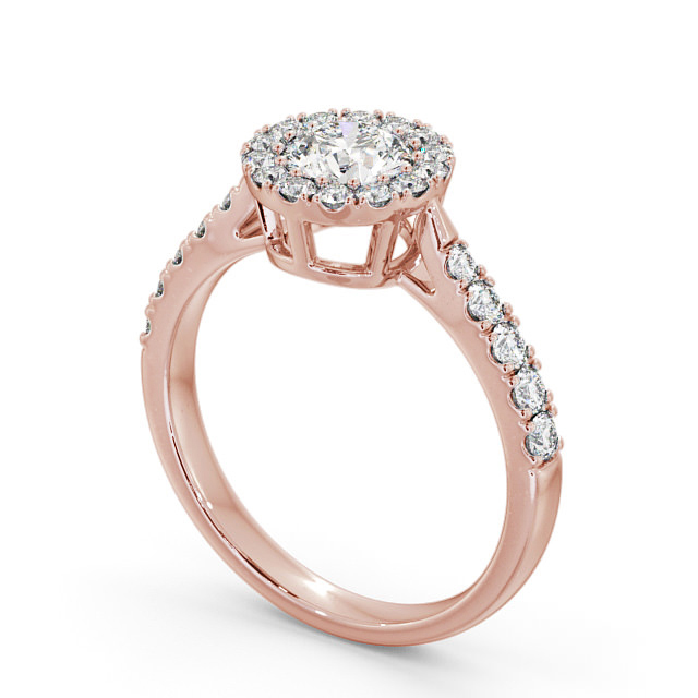 Cluster Diamond Ring 18K Rose Gold - Bamburgh CL19_RG_SIDE
