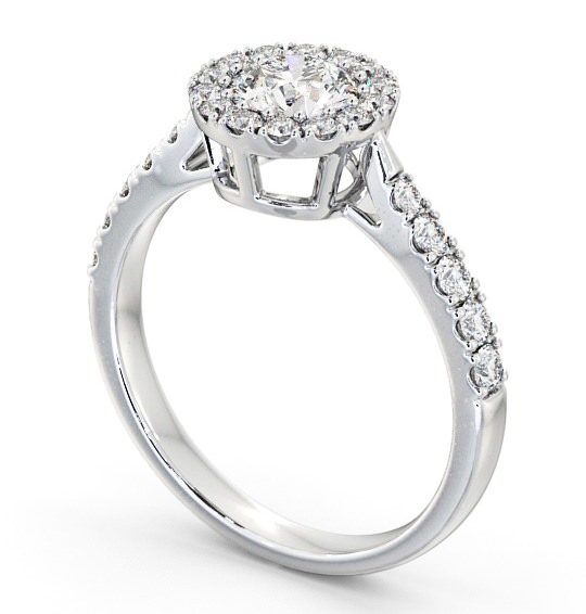Cluster Diamond Halo Style Ring 9K White Gold CL19_WG_THUMB1 