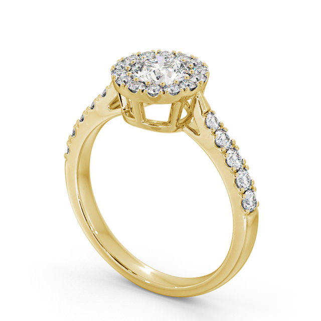 Cluster Diamond Ring 9K Yellow Gold - Bamburgh CL19_YG_SIDE