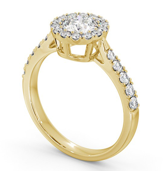 Cluster Diamond Halo Style Ring 18K Yellow Gold CL19_YG_THUMB1 