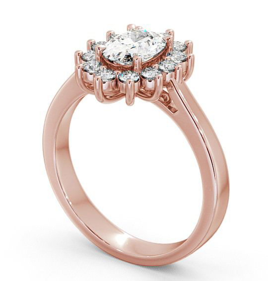 Cluster Oval Diamond Halo Style Ring 18K Rose Gold CL1_RG_THUMB1 