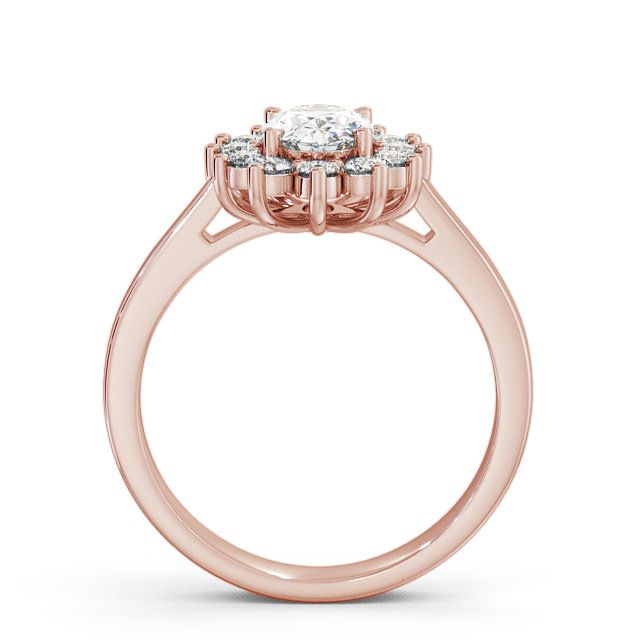 Cluster Oval Diamond Ring 9K Rose Gold - Ailstone CL1_RG_UP