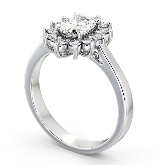 Cluster Oval Diamond Halo Style Ring Platinum CL1_WG_THUMB1