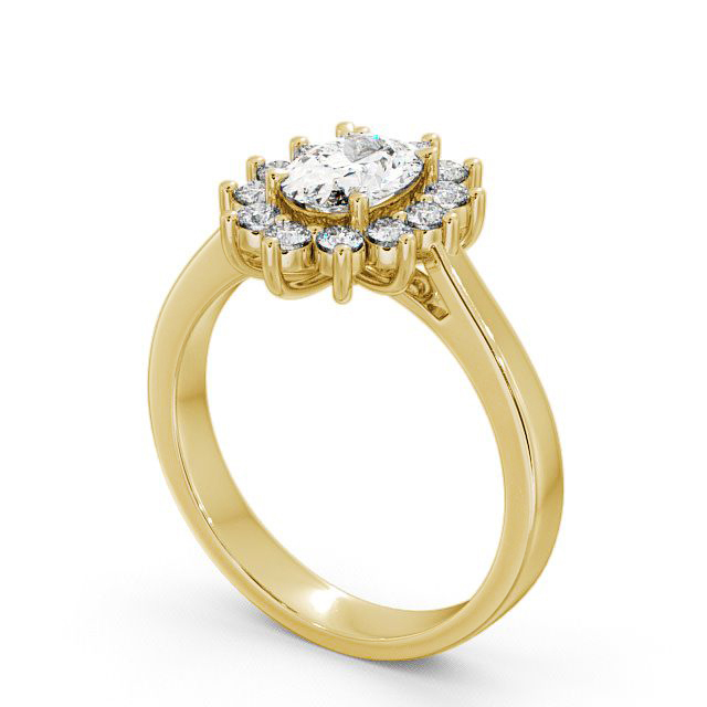 Cluster Oval Diamond Ring 18K Yellow Gold - Ailstone
