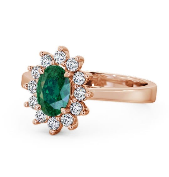 Cluster Emerald and Diamond 1.27ct Ring 18K Rose Gold CL1GEM_RG_EM_THUMB2 
