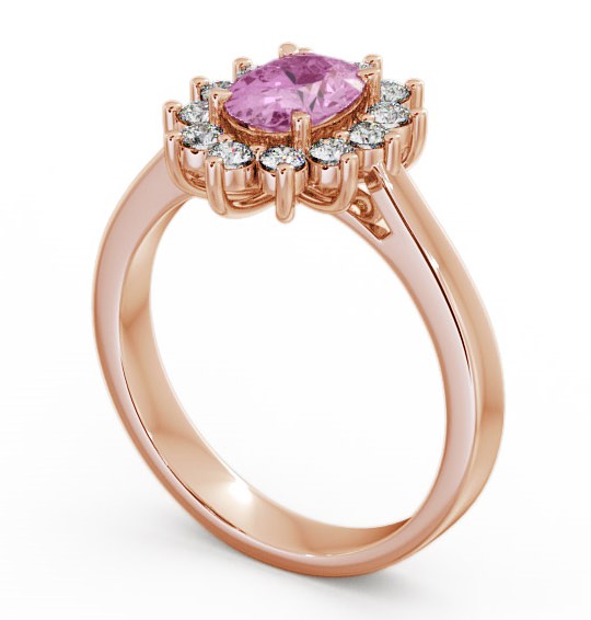 Cluster Pink Sapphire and Diamond 1.42ct Ring 9K Rose Gold - Ailstone CL1GEM_RG_PS_THUMB1