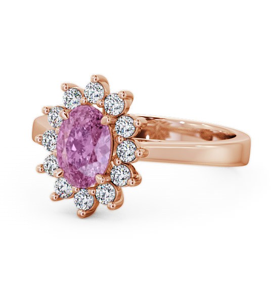  Cluster Pink Sapphire and Diamond 1.42ct Ring 18K Rose Gold - Ailstone CL1GEM_RG_PS_THUMB2 