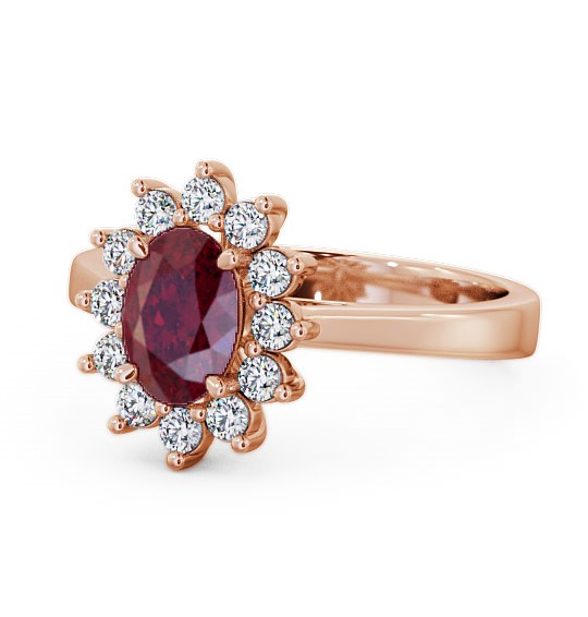 Cluster Ruby and Diamond 1.42ct Ring 9K Rose Gold - Ailstone CL1GEM_RG_RU_THUMB2 