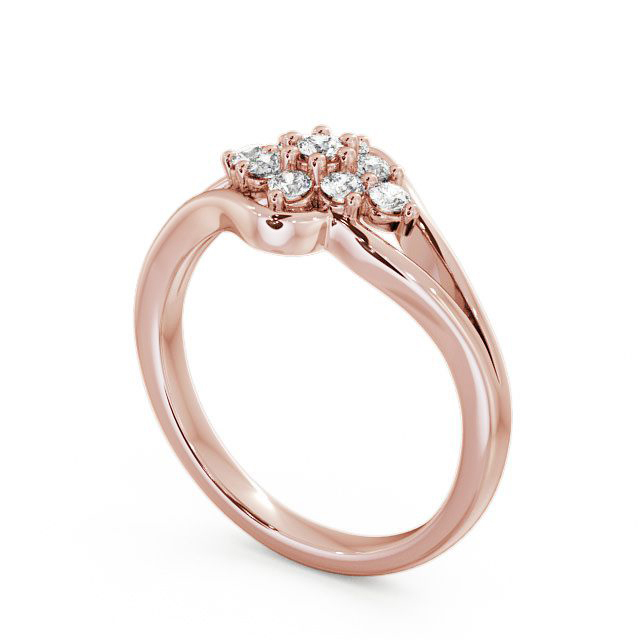 Cluster Diamond Ring 9K Rose Gold - Medina