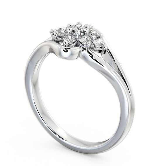 Cluster Diamond Split Band Ring Platinum CL21_WG_THUMB1