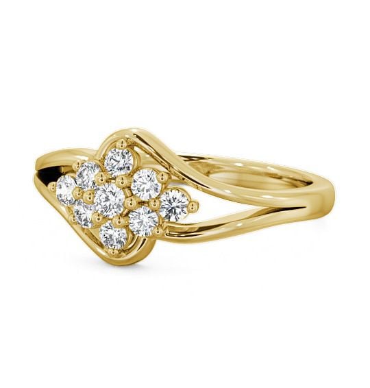  Cluster Diamond Ring 9K Yellow Gold - Medina CL21_YG_THUMB2 