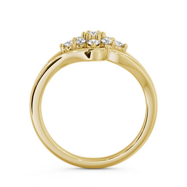Cluster Diamond Ring 9K Yellow Gold - Medina CL21_YG_UP