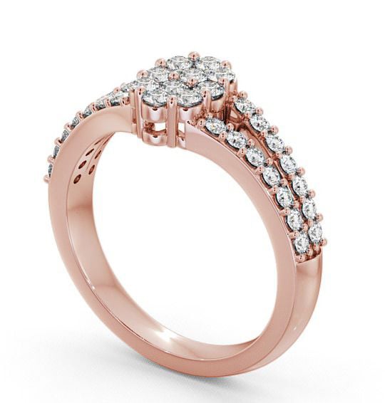 Cluster Diamond Unique Style Ring 9K Rose Gold CL22_RG_THUMB1