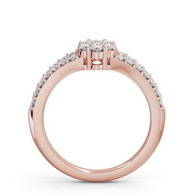 Cluster Diamond Ring 18K Rose Gold - Chailey CL22_RG_UP