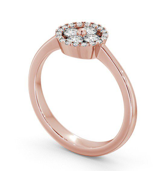 Cluster Diamond Contemporary Design Ring 9K Rose Gold CL23_RG_THUMB1