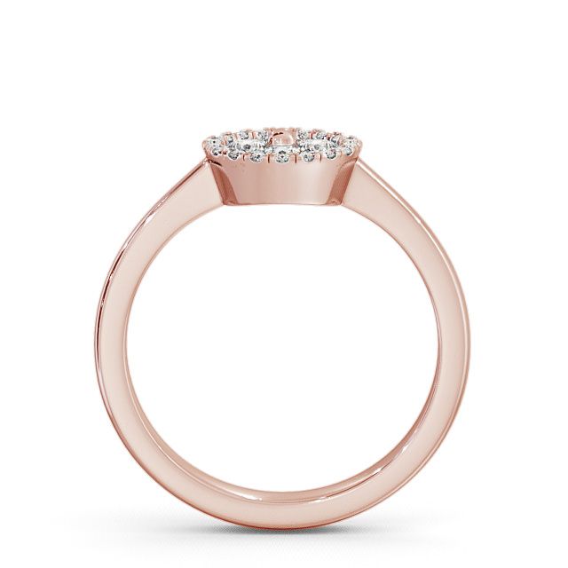Cluster Diamond Ring 9K Rose Gold - Allonby CL23_RG_UP