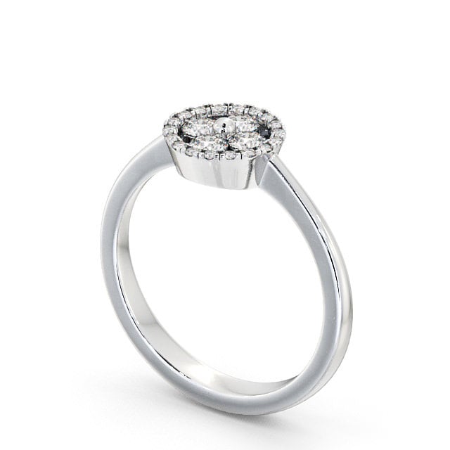 Cluster Diamond Ring Platinum - Allonby CL23_WG_SIDE