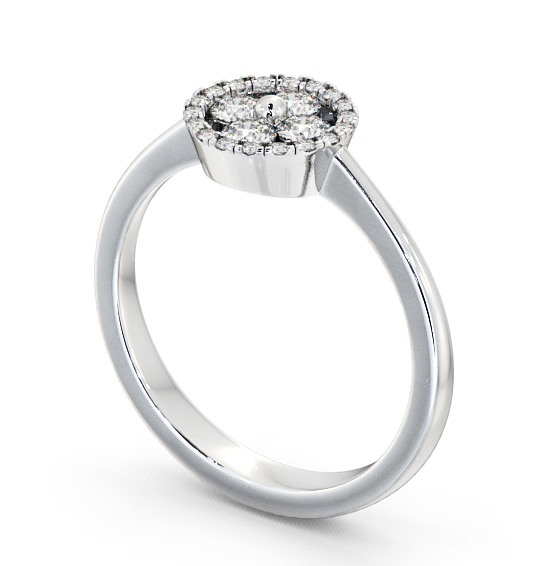 Cluster Diamond Contemporary Design Ring Platinum CL23_WG_THUMB1