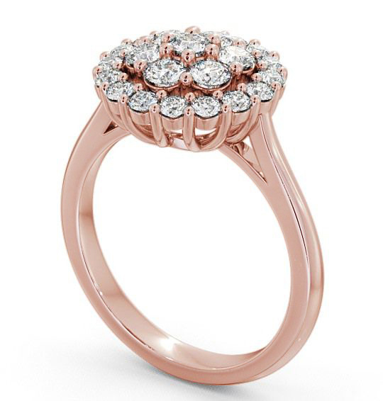 Cluster Diamond Glamorous Design Ring 9K Rose Gold CL24_RG_THUMB1