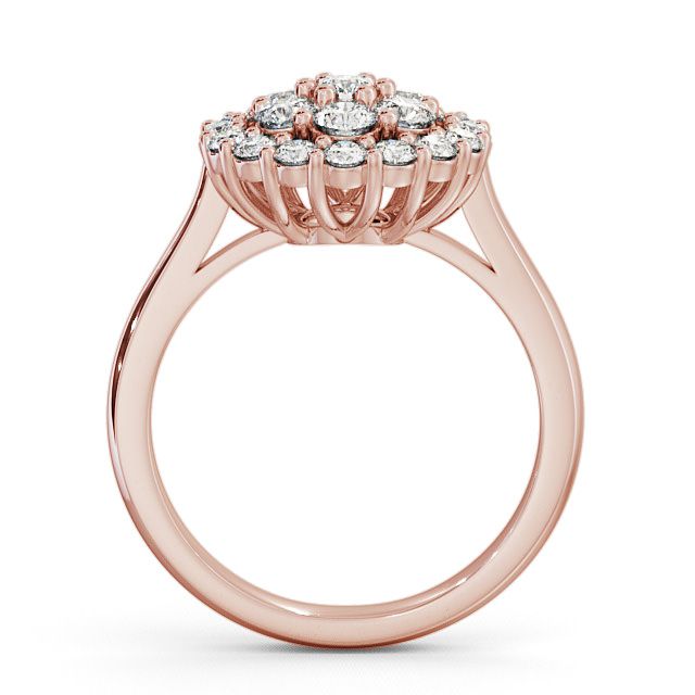 Cluster Diamond Ring 9K Rose Gold - Kaimes CL24_RG_UP