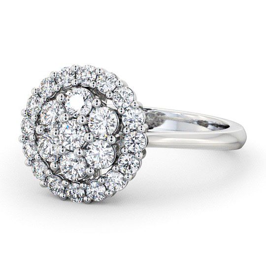 Cluster Diamond Glamorous Design Ring 18K White Gold CL24_WG_THUMB2 