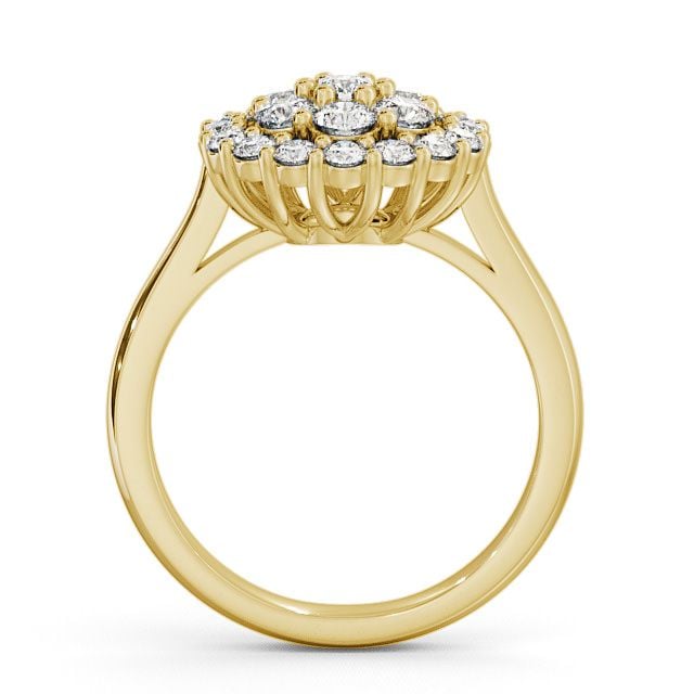 Cluster Diamond Ring 9K Yellow Gold - Kaimes CL24_YG_UP