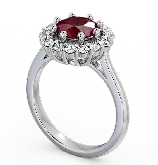 Halo Ruby and Diamond 2.00ct Ring Palladium CL24GEM_WG_RU_THUMB1