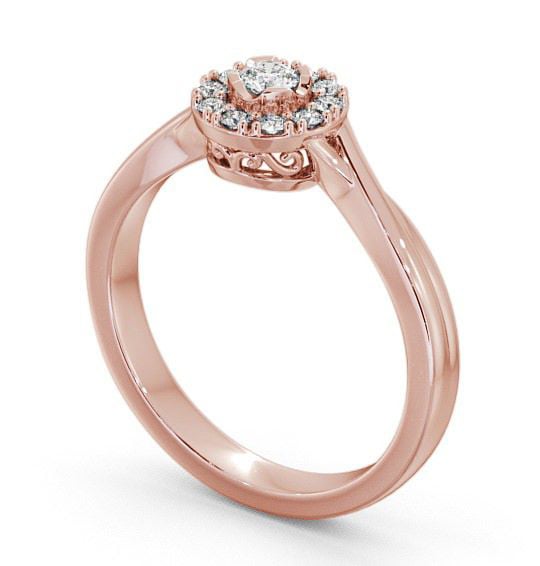 Cluster Diamond Halo Style Ring 9K Rose Gold CL25_RG_THUMB1