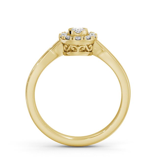 Cluster Diamond Ring 18K Yellow Gold - Tirley CL25_YG_UP