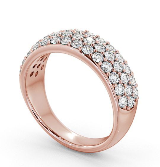  Pave Half Eternity Diamond 0.90ct Ring 18K Rose Gold - Abergele CL27_RG_THUMB1 