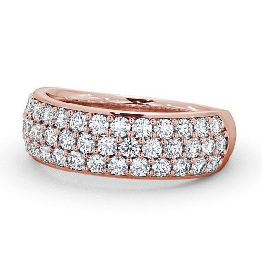  Pave Half Eternity Diamond 0.90ct Ring 9K Rose Gold - Abergele CL27_RG_THUMB2 