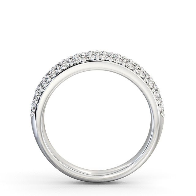 Pave Half Eternity Diamond 0.90ct Ring Palladium - Abergele CL27_WG_UP