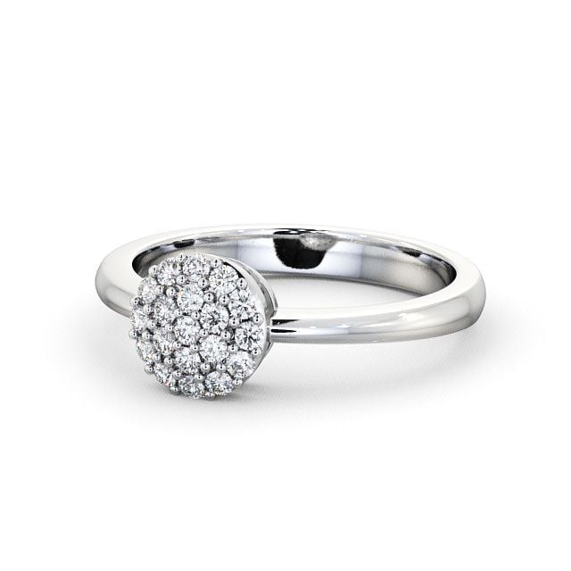 Cluster Diamond Ring Platinum - Saval CL29_WG_FLAT