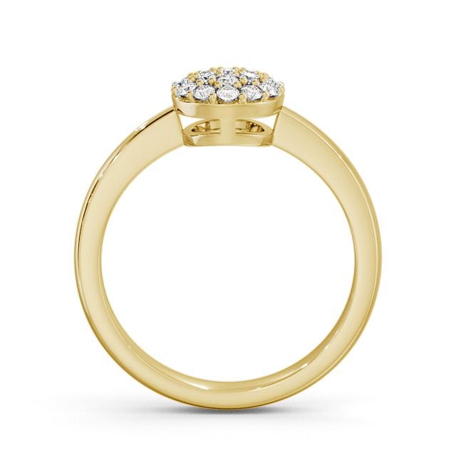 Cluster Diamond Ring 18K Yellow Gold - Saval CL29_YG_UP