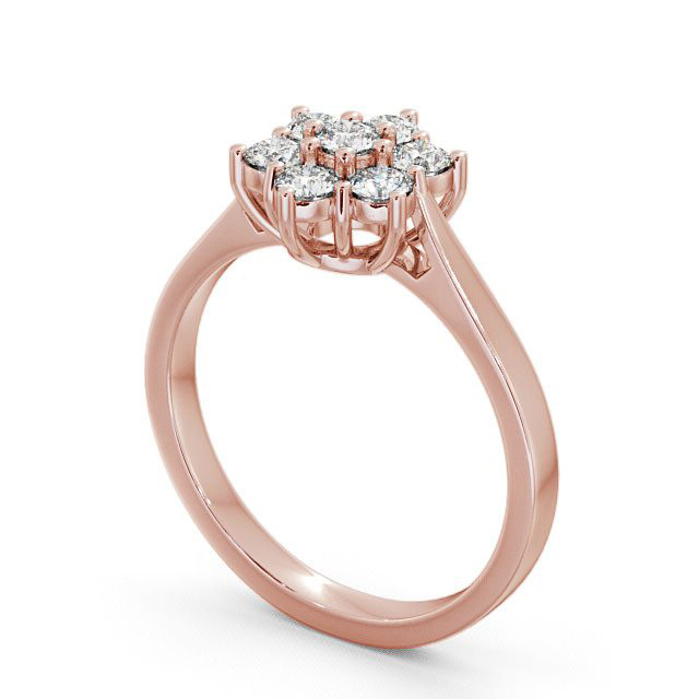 Cluster Diamond Ring 9K Rose Gold - Baile CL2_RG_SIDE